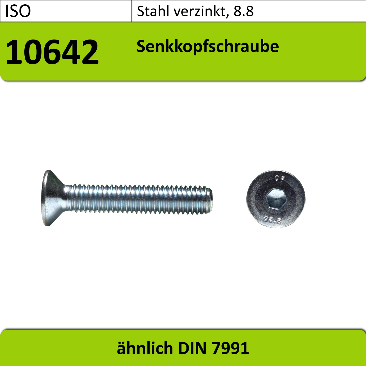 ISO10642 Senkkopfsschraube